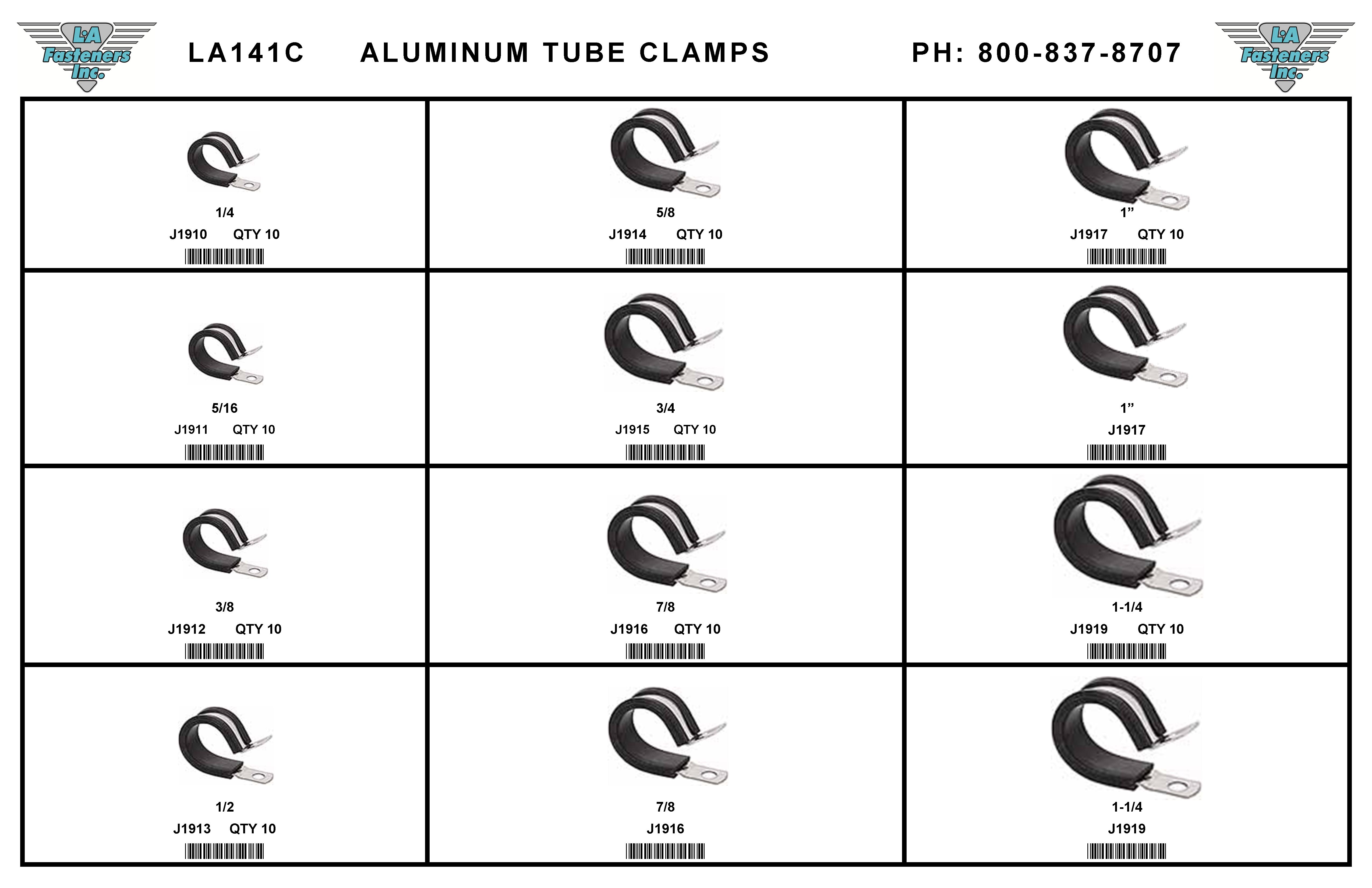 ASSORTMENT ALU TUBE CLAMP